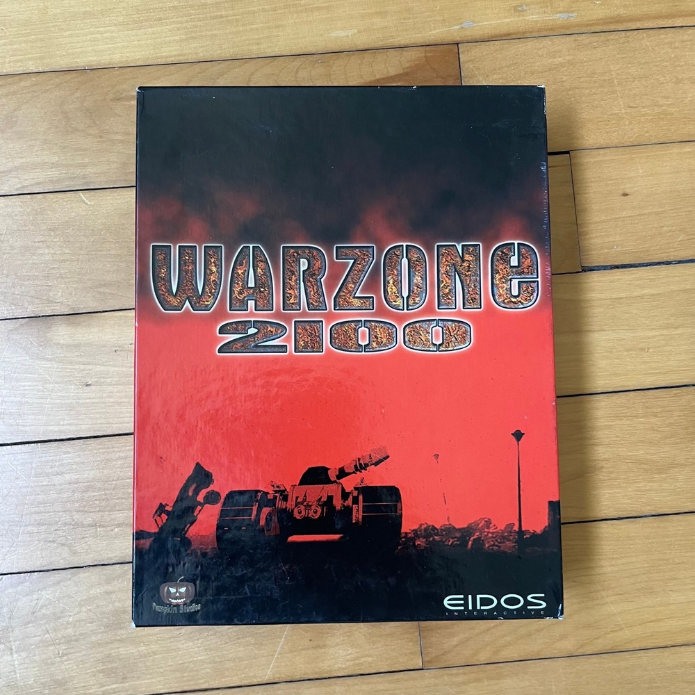 Warzone 2100 PC CD-ROM Big Box French Edition Eidos 1999 RTS Game Vintage